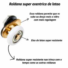 Kit c/ 10 Roldanas Super Exc�ntrica Compensadora Regulagem Salva Porta Vidro 8 e 10mm 1125E