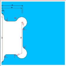 Kit c/ 3 Dobradi�as 1012 modelo Gv48 em A�o Inox 304 - Porta Vidro Box