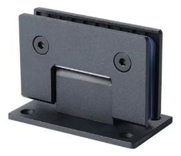 Kit c/ 3 Dobradi�as Pretas 1012 modelo Gv48 em A�o Inox 304 - Porta Vidro Box