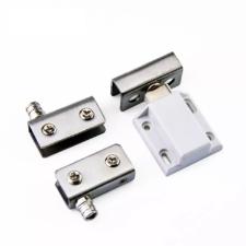 Kit c/ 2 Kits Mini Dobradi�as p/ Vitrine / Rack com Im� Vidros 4 a 8mm