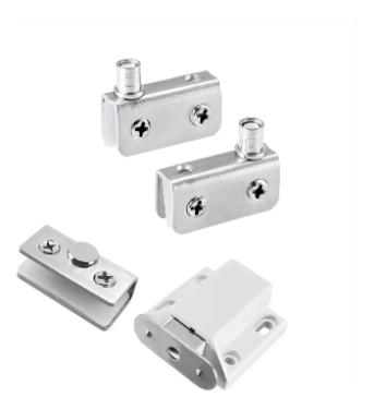 Kit c/ 10 Kits Mini Dobradi�as p/ Vitrine / Rack com Im� Vidros 4 a 8mm