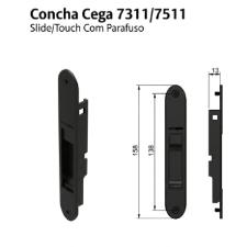 Concha Cega Suprema Preta 7311/7511 Slide Udinese Original