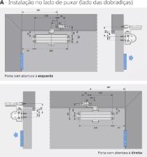 Mola Aerea Hidraulica DormaKaba 200/2 Prata P/ Porta Madeira/Metal/Aluminio