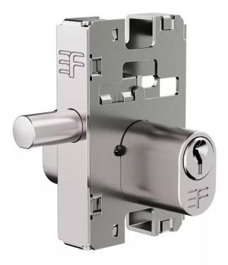 Miolo 1520 Oval Cilindro 2 Chaves p/ Fechadura Porta Pivotante Vidro - Cromado