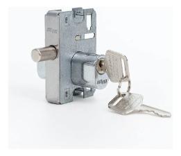 Miolo 1520 Oval Cilindro 2 Chaves p/ Fechadura Porta Pivotante Vidro - Cromado