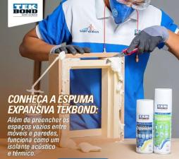 Espuma Expansiva Poliuretano 500ml / 320g Tekbond