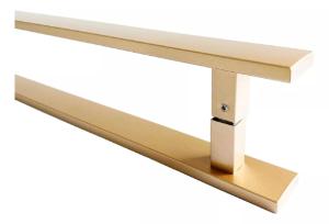 Puxador Dourado 80cm (60cm entre furos) Barra Chata A�o Inox 304 Porta Vidro Madeira Port�o
