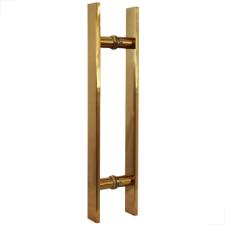 Puxador Dourado 100cm (80cm entre furos) Barra Chata A�o Inox 304 Porta Vidro Madeira Port�o