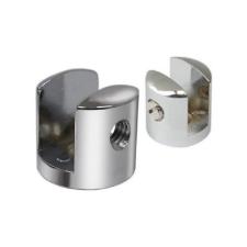 Kit c/ 20 Fendas Boca de Jacar� 6mm Redonda Cromada + Parafusos p/ Vidro / Prateleiras