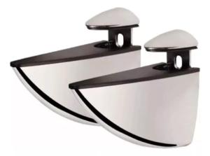 Kit c/ 3 Suportes Bico de Tucano Grande Cromado + Parafusos