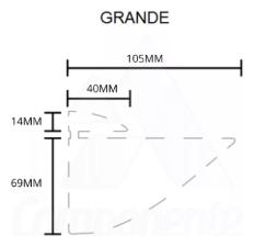 Kit c/ 20 Suportes Bico de Tucano Grande Cromado + Parafusos