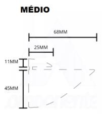 Kit c/ 20 Suportes Bico de Tucano M�dio Cromado + Parafusos