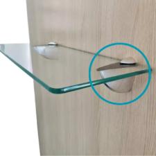 Kit c/ 20 Suportes Bico de Tucano M�dio Cromado + Parafusos