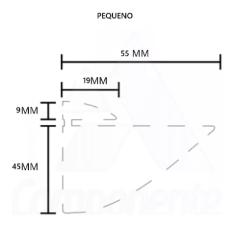 Kit c/ 10 Suportes Bico de Tucano Pequeno Cromado + Parafusos