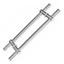 Puxador H Inox 304 Ajust�vel - 60cm - N�o Enferruja - Para Portas de Vidro, Madeira e Port�es