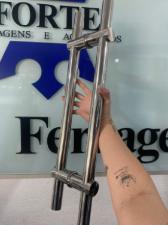 Puxador H Inox 304 Ajust�vel - 60cm - N�o Enferruja - Para Portas de Vidro, Madeira e Port�es