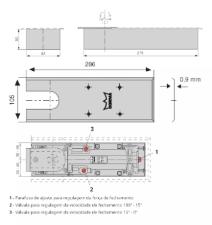 Mola Hidr�ulica Dormakaba BTS 75V Piso Porta Vidro Blindex