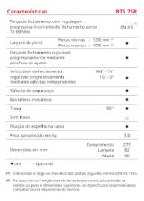 Mola Hidr�ulica Dormakaba BTS 75R Completa Piso Porta Vidro Blindex