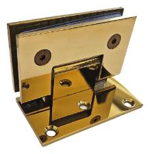 Dobradi�a Dourada 1011 Descentralizada modelo Gv48 em A�o Inox 304 - Porta Vidro Box