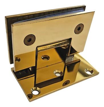 Dobradi�a Dourada 1011 Descentralizada modelo Gv48 em A�o Inox 304 - Porta Vidro Box