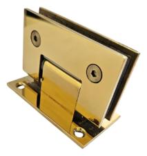 Kit c/ 4 Dobradi�as Douradas 1012 modelo Gv48 em A�o Inox 304 - Porta Vidro Box