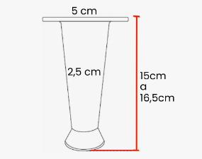 P� em alum�nio Slim para arm�rios, m�veis de 15cm ou (150mm) e com sapata regul�vel