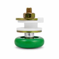 Kit c/ 50 Roldanas 1125R Verde Porta De Correr / Janela Vidro 8 e 10mm Refor�ada
