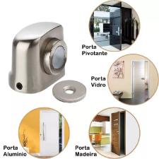 Prendedor Trava Portas Magn�tico Cromado Fixador p/ Madeira Vidro Alum�nio ACM Ferro