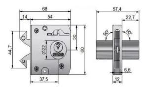 Miolo 3530 (1510F) Redondo Hela Cilindro 2 Chaves p/ Fechadura Cromado