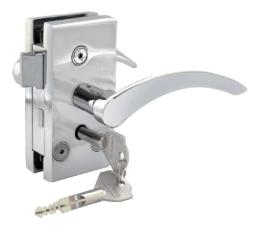 Fechadura Ma�aneta p/ Recorte da 1520 Vidro/Alvenaria chave Tetra