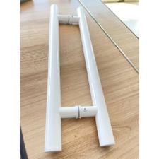 Puxador Branco 30cm (20cm Entre Furos) Tubular Redondo Porta Vidro Madeira Port�o