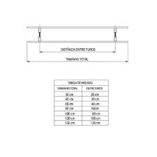 Puxador Branco 30cm (20cm Entre Furos) Tubular Redondo Porta Vidro Madeira Port�o