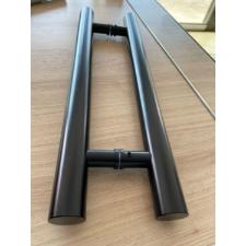 Puxador Preto 30cm (20cm Entre Furos) Tubular Redondo Porta Vidro Madeira Port�o