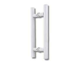 Puxador Branco 40cm (30cm Entre Furos) Tubular Redondo Porta Vidro Madeira Port�o