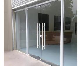 Puxador Branco 60cm (40cm Entre Furos) Tubular Redondo Porta Vidro Madeira Port�o