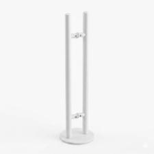 Puxador Branco 60cm (40cm Entre Furos) Tubular Redondo Porta Vidro Madeira Port�o