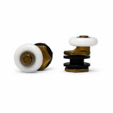 Kit c/ 2 Roldanas Tec Vidro 2125R6TV 6mm (Sem Rolamento) Exc�ntricas Porta Box
