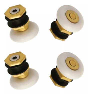 Kit c/ 2 Roldanas Exc�ntricas (Sem Rolamento) Tec Vidro 6mm 2125R6TV Porta Box