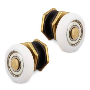 Kit c/ 2 Roldanas Exc�ntricas (Com Rolamento) Tec Vidro 8mm 2125R8TVR Porta Box