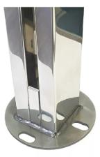 Torre Coluna Pin�a Inox 304 40cm Base Quadrada Guarda Corpo