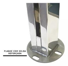 Torre Coluna Pin�a Inox 304 40cm Base Quadrada Guarda Corpo