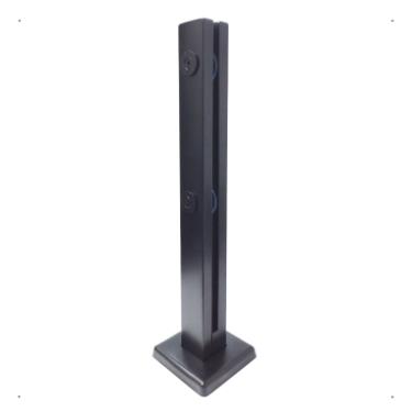 Torre Coluna Pin�a Inox 304 40cm Preta Base Quadrada Guarda Corpo