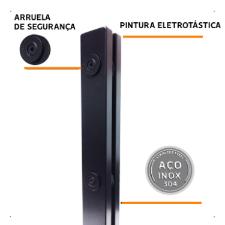 Torre Coluna Pin�a Inox 304 60cm Preta Base Quadrada Guarda Corpo