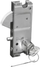 Miolo 1510J Janela Oval p/ Fechadura Bico de Papagaio Cilindro 2 Chaves Correr Vidro - Cromado