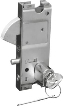 Miolo 1510J Janela Oval p/ Fechadura Bico de Papagaio Cilindro 2 Chaves Correr Vidro - Cromado