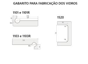 Kit 01 Cromado para Porta Pivotante em Vidro Temperado FVT