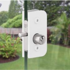 Kit Fechadura 1520 Cromada Vidro/Alvenaria Portas Pivotantes Vidro Temperado FVT