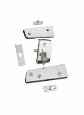 Kit 01 Cromado para Porta Pivotante em Vidro Temperado Forte Ferragens