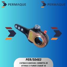 CATRACA MANUAL CARRETA 28 ESTRIAS 2 FUROS CHAVE 14