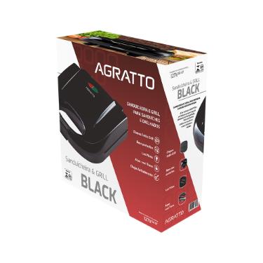 Sanduicheira Agratto Black 220v 750W + Brinde